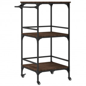 Kitchen Trolley Brown Oak 23.8"x19.7"x41.3" Engineered ...