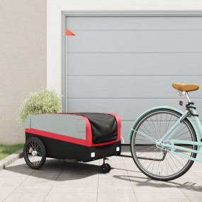 Bike Trailer Black and Red 99.2 lb Iron