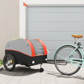 Bike Trailer Black and Orange 99.2 lb Iron