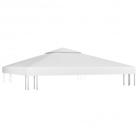 2-Tier Gazebo Top Cover 1 oz/ft 9.8'x9.8' White