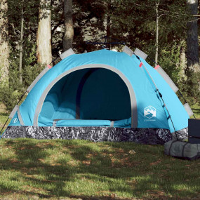 Imag:Camping Tent 4-Person Blue Quick Release