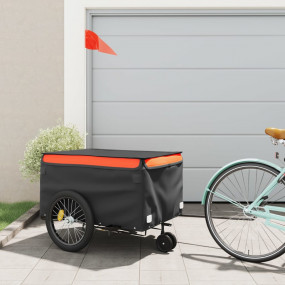 Bike Trailer Black and Orange 99.2 lb Iron