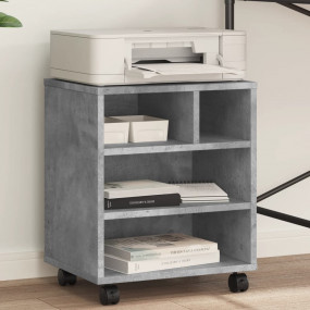 Printer Stand with Wheels Concrete Gray 16.1"x12.6"x18....