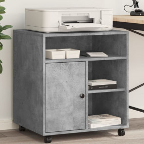 Printer Stand with Wheels Concrete Gray 23.6"x19.7"x26....