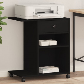 Printer Stand with Wheels Black 23.6"x15.7"x27"