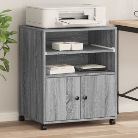 Printer Stand with Wheels Gray Sonoma 23.6"x18.9"x29.1"