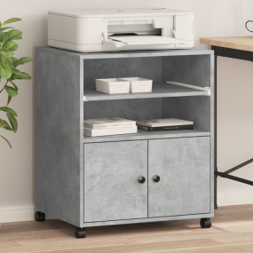 Printer Stand with Wheels Concrete Gray 23.6"x18.9"x29....