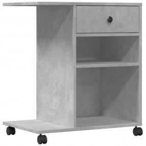 Printer Stand with Wheels Concrete Gray 23.6"x15.7"x27"
