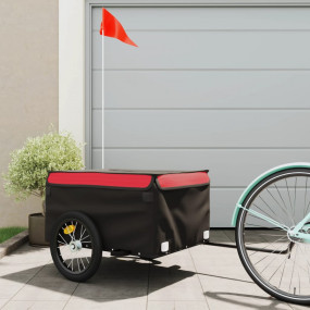 Bike Trailer Black and Red 99.2 lb Iron