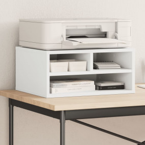 Printer Stand White 19.3"x15.7"x8.9" Engineered Wood