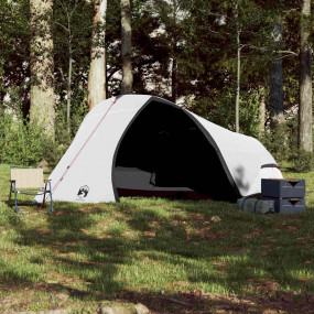 Camping Tent Dome 4-Person White Blackout Fabric Waterp...