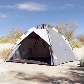 Beach Tent 3-Person Gray Quick Release Waterproof