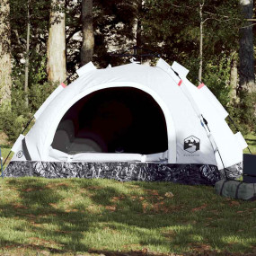 Camping Tent 2-Person White Blackout Fabric Quick Relea...