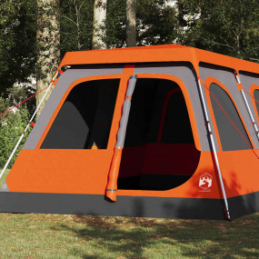 Family Tent Dome 10-Person Gray and Orange Quick Releas...