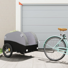 Bike Trailer Black and Gray 99.2 lb Iron