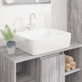 Wash Basin White 18.9"x14.6"x5.1" Ceramic Rectangle