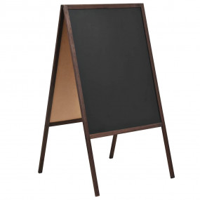 Imag:Double-sided Blackboard Cedar Wood Free Standing 23.6x31.5