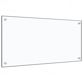 Kitchen Backsplash Transparent 31.5"x15.7" Tempered Gla...