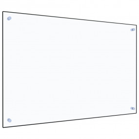 Kitchen Backsplash Transparent 35.4"x23.6" Tempered Gla...