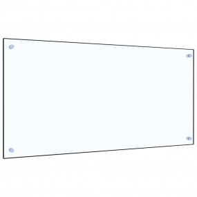 Kitchen Backsplash Transparent 39.4"x19.7" Tempered Gla...