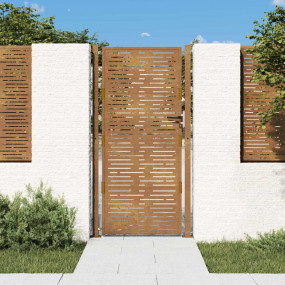 Garden Gate 41.3"x78.7" Corten Steel Square Design