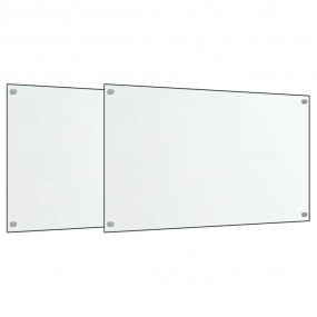 Kitchen Backsplashes 2 pcs Transparent 27.6"x15.7" Temp...