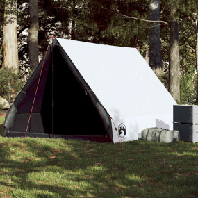Camping Tent A-Frame 2-Person White Blackout Fabric Wat...