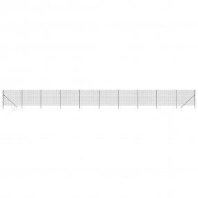 Wire Mesh Fence Anthracite 7.2x82.0' Galvanized Steel