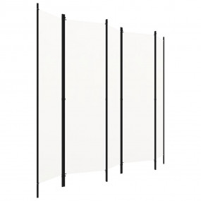 5-Panel Room Divider White 98.4"x70.9"