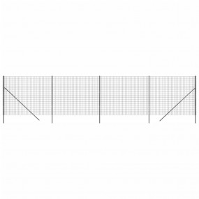 Wire Mesh Fence Anthracite 5.9x32.8' Galvanized Steel