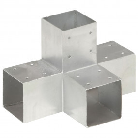 Post Connector X Shape Galvanized Metal 3.58x3.58"