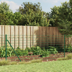 Wire Mesh Fence with Spike Anchors Green 2.6x82.0'
