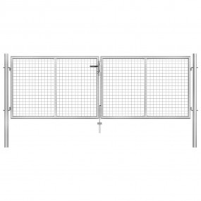 Garden Gate Galvanized Steel 120.5"x49.2" Silver