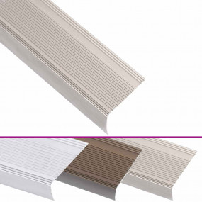 Stair Nosings in L-shape 5 pcs Aluminum 35.4 " Champagn...