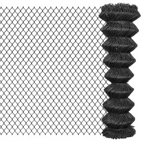 Chain Link Fence Steel 82.0x4.9' Grey