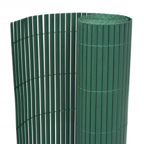 Double-Sided Patio Fence PVC 35.4x196.9" Green