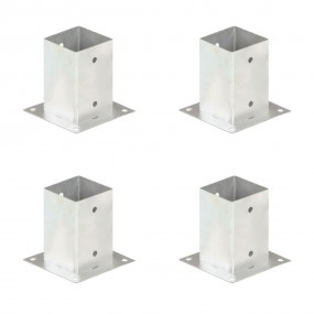 Post Anchors 4 pcs Galvanized Metal 3.58 "