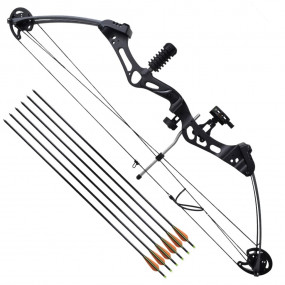 Adult Compound Bow with Accessories and Fiberglass Arro...