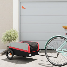 Bike Trailer Black and Red 66.1 lb Iron