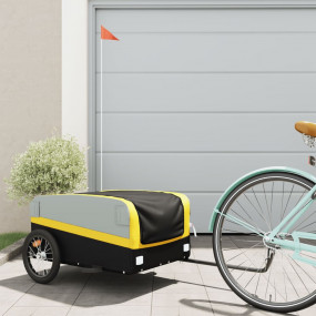 Bike Trailer Black and Yellow 99.2 lb Iron