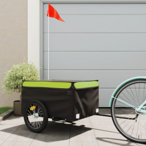 Bike Trailer Black and Green 99.2 lb Iron