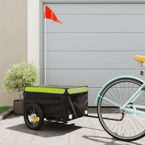 Bike Trailer Black and Green 66.1 lb Iron
