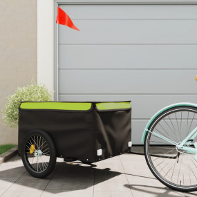 Bike Trailer Black and Green 99.2 lb Iron