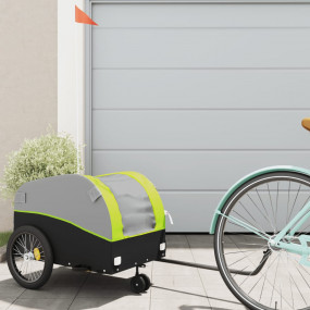 Bike Trailer Black and Green 66.1 lb Iron