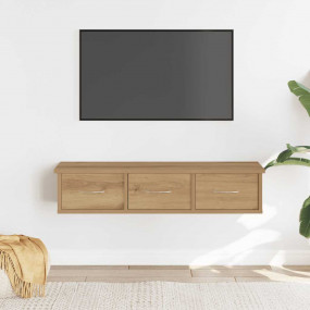Wall Cabinet Artisian Oak 34.6x10.2x7.3" Engineered Woo...