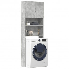 Washing Machine Cabinet Concrete Grey 25.2x9.4x74.8" En...