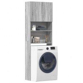 Washing Machine Cabinet Grey Sonoma 25.2x9.4x74.8" Engi...