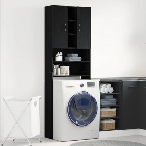 Washing Machine Cabinet Black Oak 25.2x10.0x74.8"