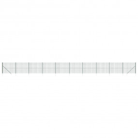 Wire Mesh Fence with Spike Anchors Green 5.9x82.0'