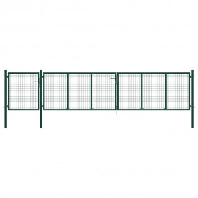 Patio Gate Steel 196.9x29.5" Green